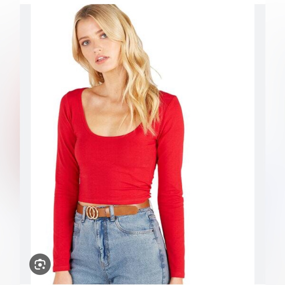 Red Garage Women's Long Sleeve Crop Top
